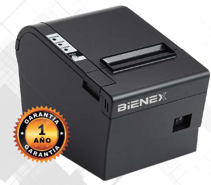 Impresora ticketera térmica de 80MM con interfaz USB + Ethernet (LAN) BIENEX